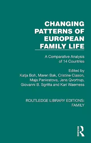 Changing Patterns of European Family Life cover