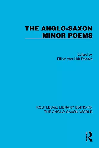 The Anglo-Saxon Minor Poems cover