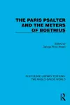 The Paris Psalter and the Meters of Boethius cover