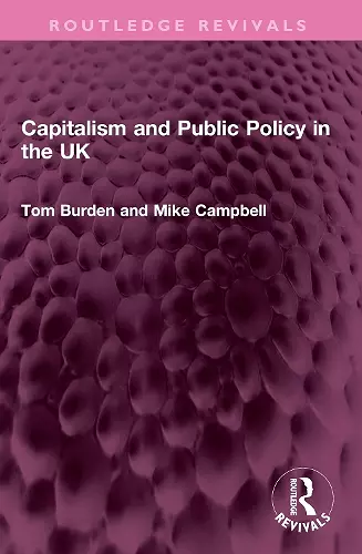 Capitalism and Public Policy in the UK cover