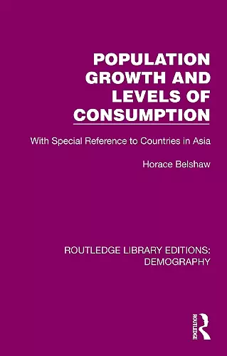 Population Growth and Levels of Consumption cover