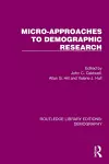 Micro-Approaches to Demographic Research cover