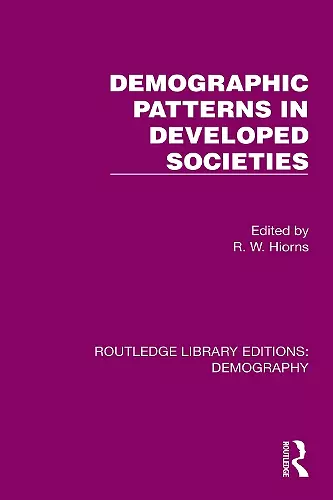 Demographic Patterns in Developed Societies cover