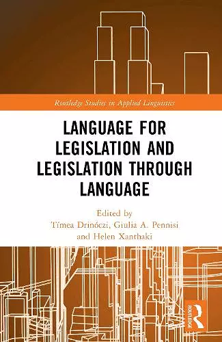 Language for Legislation and Legislation through Language cover