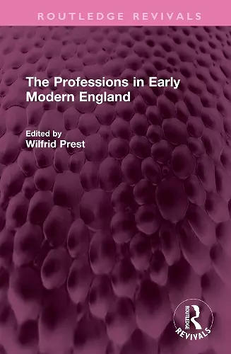 The Professions in Early Modern England cover