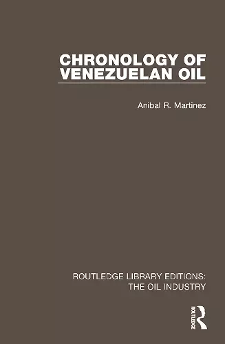 Chronology of Venezuelan Oil cover