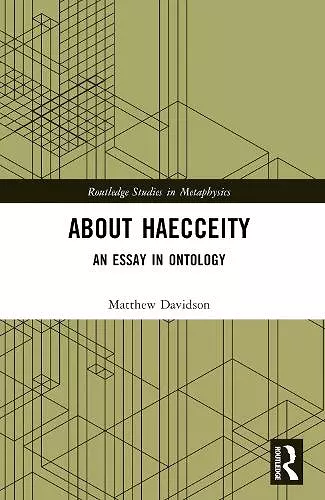 About Haecceity cover