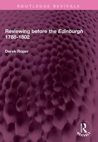 Reviewing before the Edinburgh 1788-1802 cover
