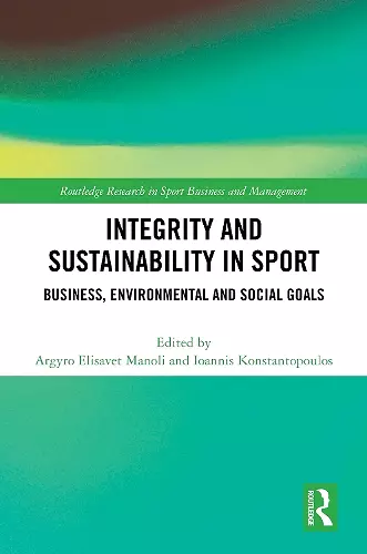 Integrity and Sustainability in Sport cover