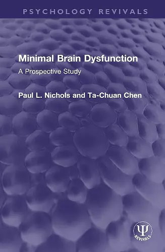 Minimal Brain Dysfunction cover