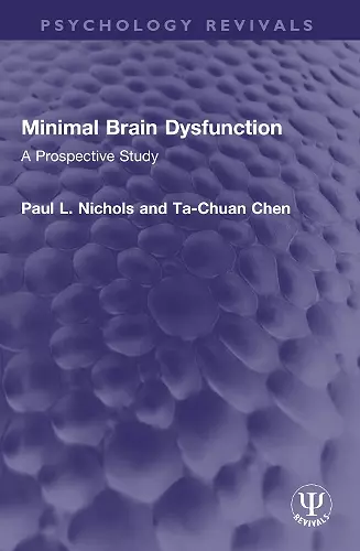 Minimal Brain Dysfunction cover