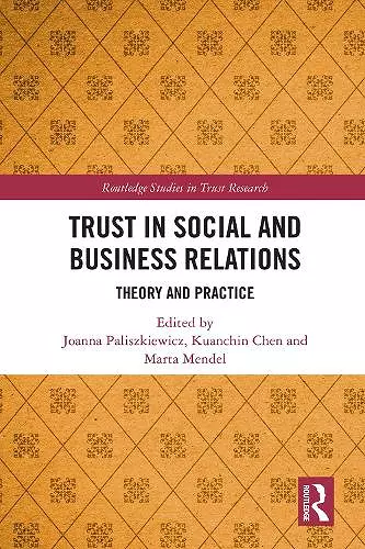 Trust in Social and Business Relations cover