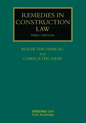 Remedies in Construction Law cover