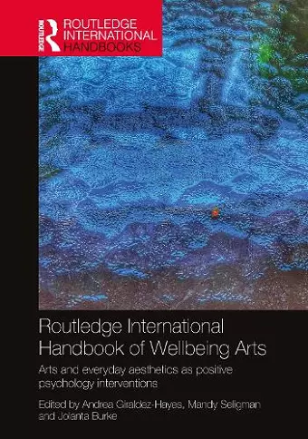 Routledge International Handbook of Wellbeing Arts cover