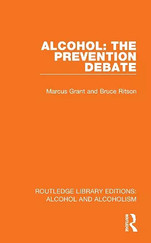 Alcohol: The Prevention Debate cover