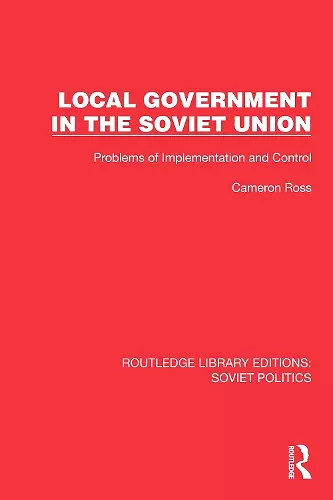 Local Government in the Soviet Union cover