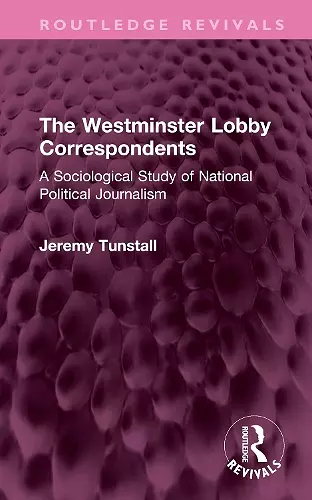 The Westminster Lobby Correspondents cover