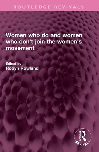 Women who do and women who don't join the women's movement cover