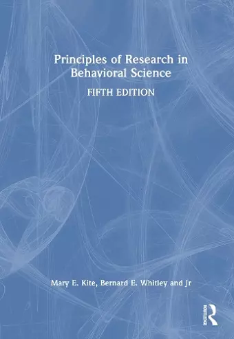Principles of Research in Behavioral Science cover