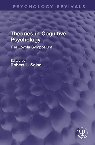 Theories in Cognitive Psychology cover