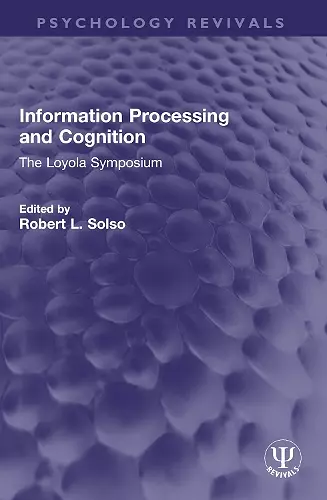 Information Processing and Cognition cover