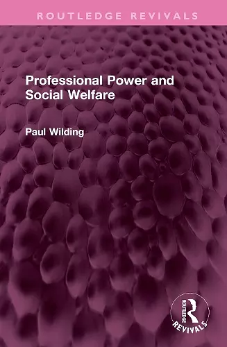 Professional Power and Social Welfare cover