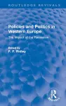 Policies and Politics in Western Europe cover