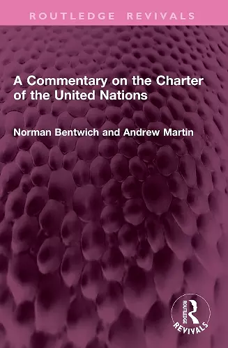 A Commentary on the Charter of the United Nations cover