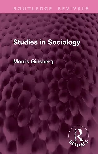 Studies in Sociology cover