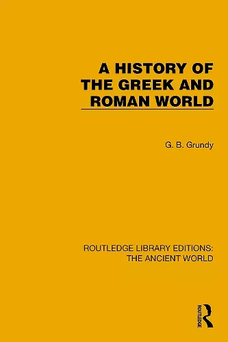 A History of the Greek and Roman World cover