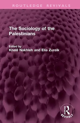 The Sociology of the Palestinians cover