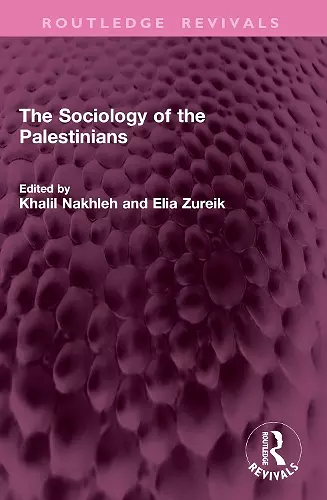 The Sociology of the Palestinians cover