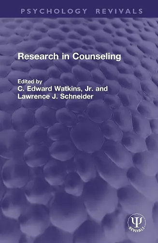 Research in Counseling cover