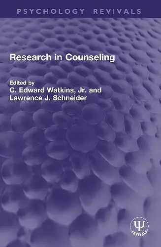 Research in Counseling cover