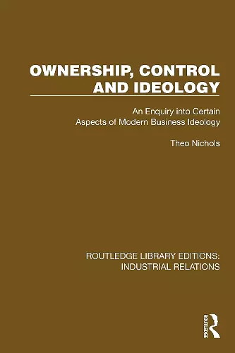 Ownership, Control and Ideology cover