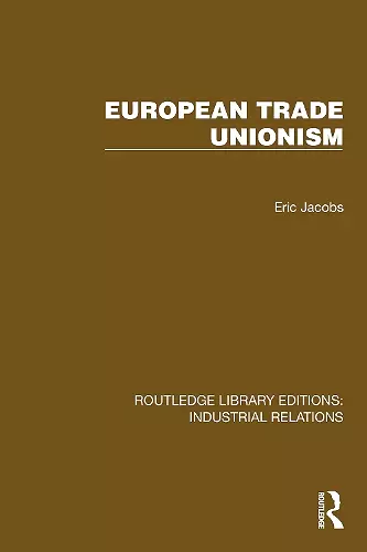 European Trade Unionism cover