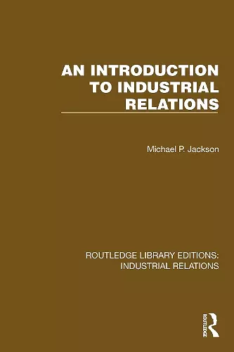 An Introduction to Industrial Relations cover