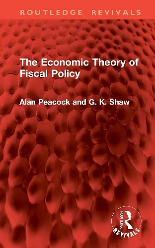 The Economic Theory of Fiscal Policy cover