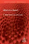 What's in a Name? cover