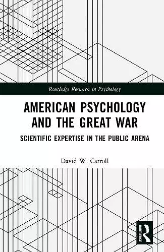 American Psychology and the Great War cover