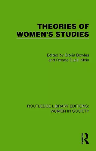 Theories of Women's Studies cover