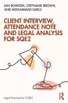 Client Interview, Attendance Note and Legal Analysis for SQE2 cover