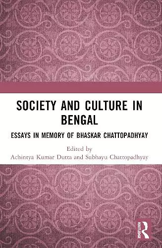 Society and Culture in Bengal cover