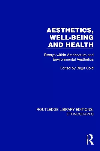 Aesthetics, Well-being and Health cover