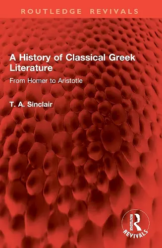 A History of Classical Greek Literature cover