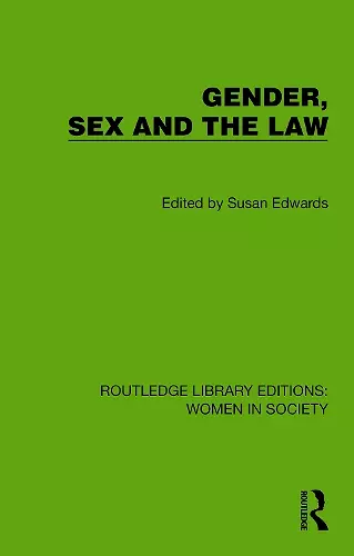 Gender, Sex and the Law cover