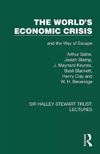 The World's Economic Crisis cover