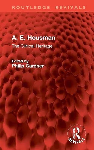A. E. Housman cover