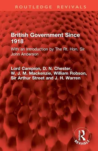 British Government Since 1918 cover