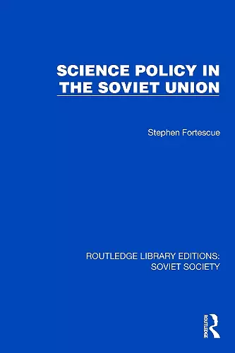 Science Policy in the Soviet Union cover